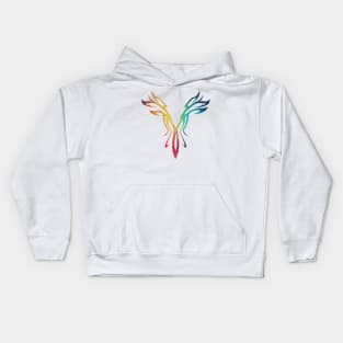 Rainbow tribal tattoo Kids Hoodie